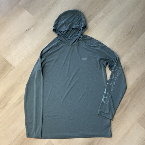 Aftco Outdoor Blue Mens Medium Fishing Long Sleeve Shirt - Picture 1 of 10